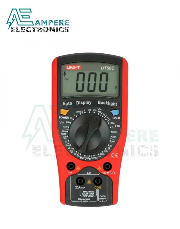 UNI-T UT131A Multimètre Numérique Automatique 600V 10A 200 MOhm -  Audiophonics