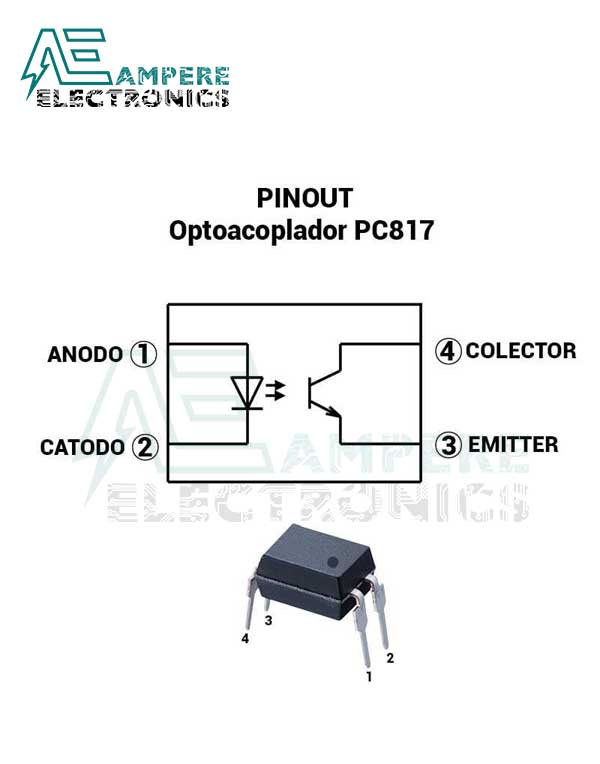 PC817 Single Channel Photocoupler, 4-DIP