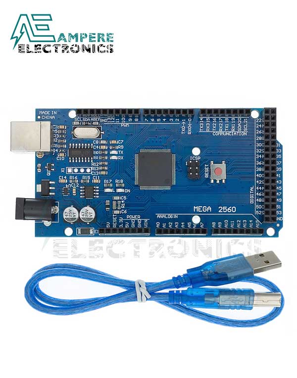 Arduino Mega 2560 Ch340 With Usb Cable Ampere Electronics 8292