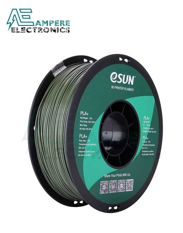 eSUN Olive Green Color 3d Printer Filament PLA+ 1.75mm – 1kg/Roll