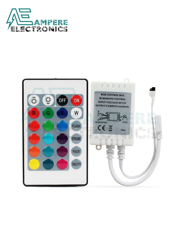 24-Key IR Remote Controller For RGB LED Strip