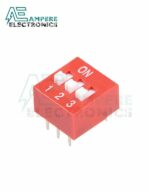 3 Way Red DIP Switch, 2.54mm Pitch