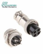 GX16 Metal Panel Connector, 4 Poles