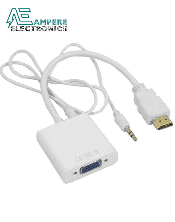 HDMI To VGA Adapter Converter Cable With Audio Out
