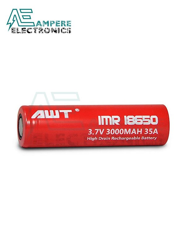 IMR18650 AWT Rechargeable Li-ion Battery (3.7V , 3000mAh) – Clone