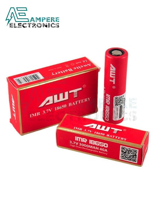 IMR18650 AWT Rechargeable Li-ion Battery (3.7V , 3000mAh) – Clone