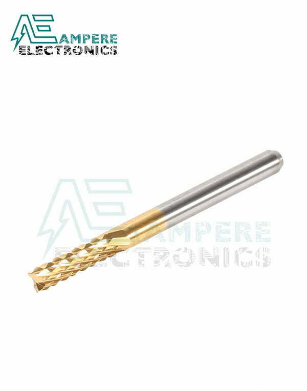 0.8mm Titanium Coated Carbide Flat End Mill, 3.175 Shank, Two Flute
