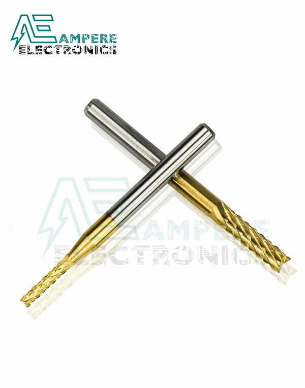 1.2mm Titanium Coated Carbide Flat End Mill, 3.175 Shank, Two Flute