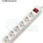Electrical AC Power Strip, 6 Way, 1.5 Meter Long Extension Cord