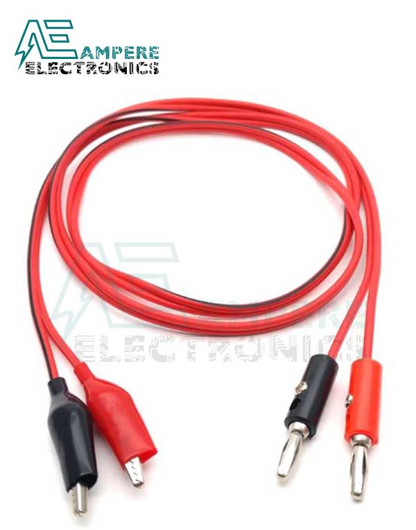 10A High current 53mm Big Alligator clip to Injection Banana plug test cable 