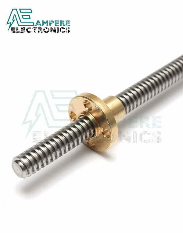 TR8x4 Acme Lead Screw, 2 Start, 2mm Pitch, 4mm Lead with Copper Nut - 1200mm