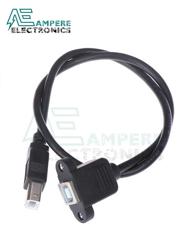 USB Type B Panel Mount Extension Cable – 200cm