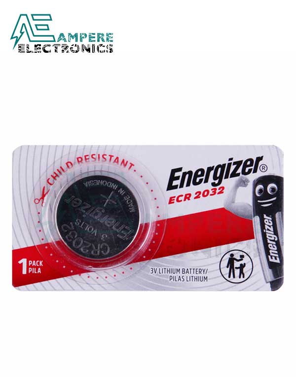 Energizer Coin Battery CR2032, 3Vdc