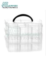 Three Layer 16 Grids Slot Plastic Storage Box (15x15x13cm2)