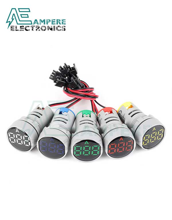 Round Ac Current Indicator 0:100A - 22mm