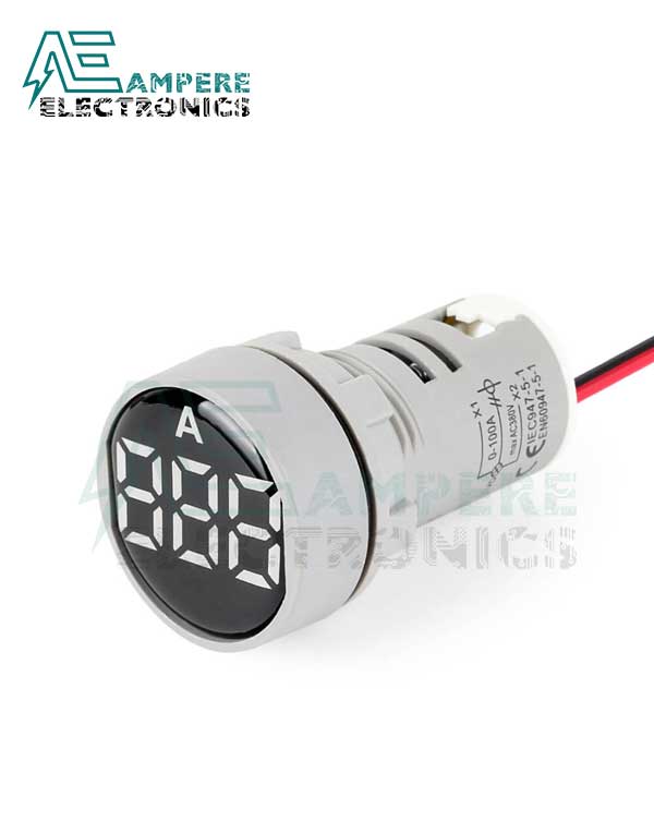 Round Ac Current Indicator 0:100A - 22mm