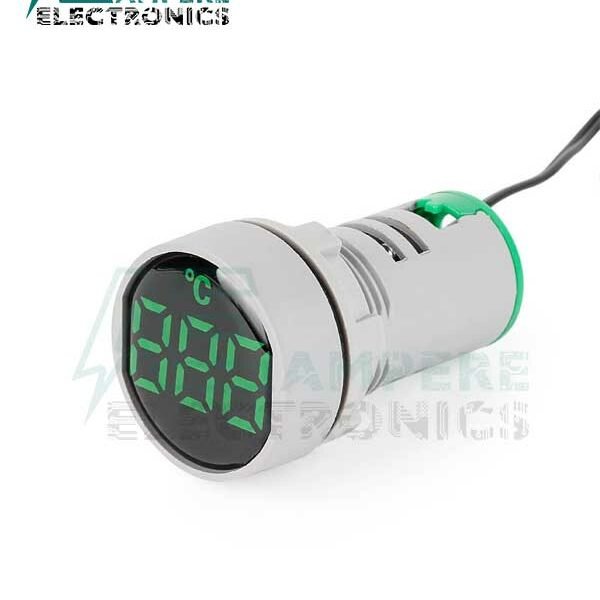Round Thermometer Indicator (-20:199C) - 22mm - Green