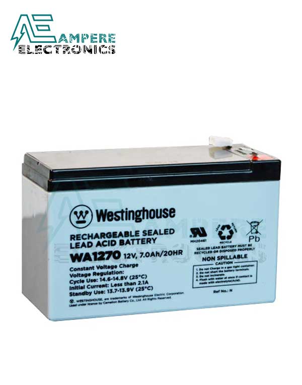 WA1270 Sealed Lead Acid Battery 12Vdc, 7Ah | Westinghouse