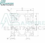8080 T-Slot Aluminum Profile Extrusion