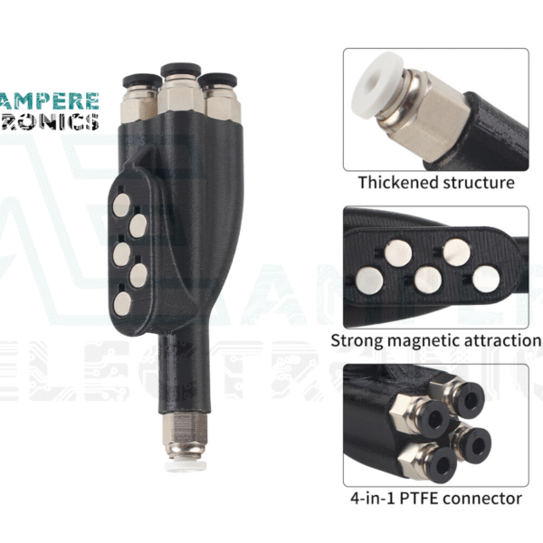 Four-in-One Feed Port AMS Feed Pipe Connector Teflon Tube Magnetic Type