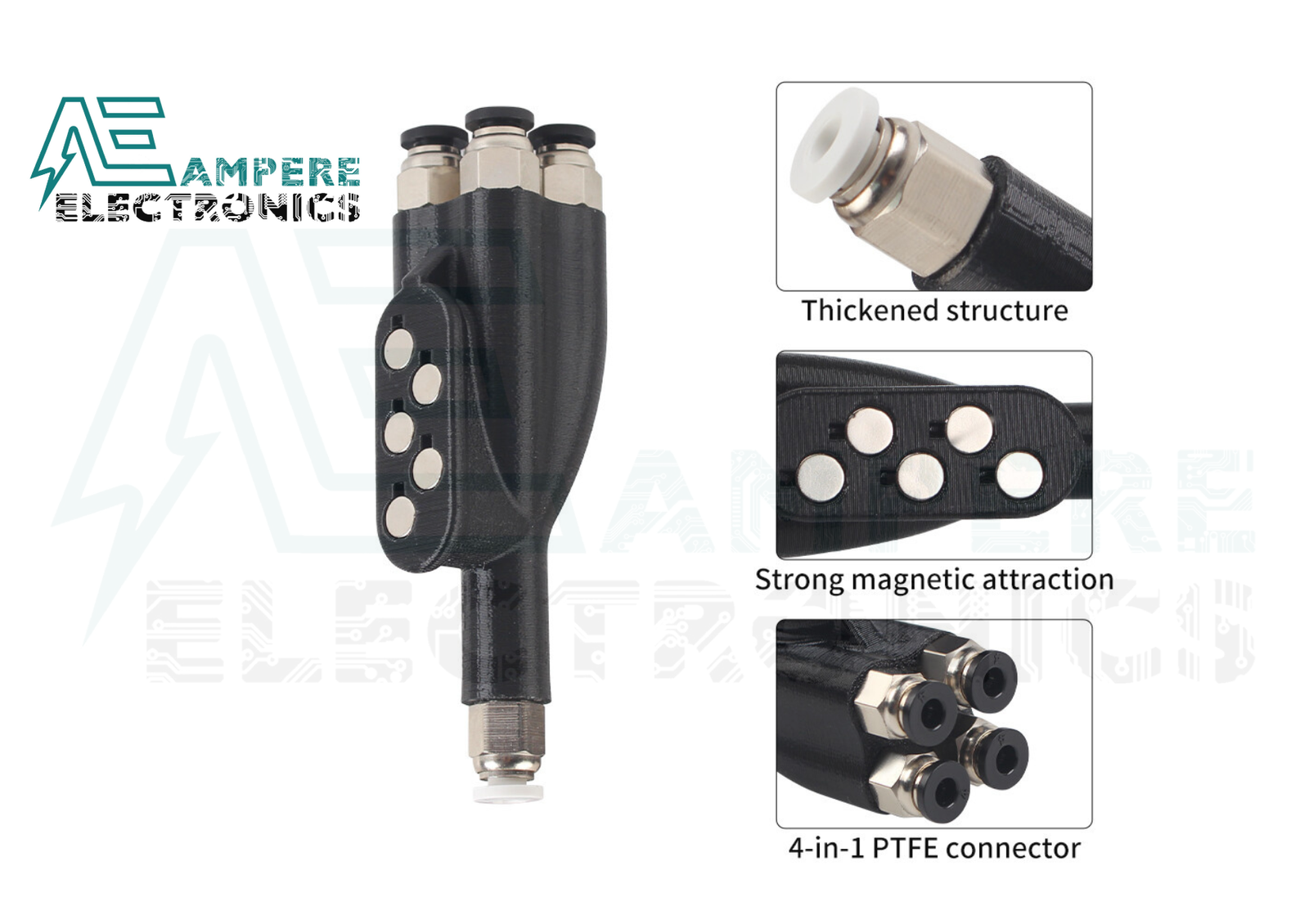 Four-in-One Feed Port AMS Feed Pipe Connector Teflon Tube Magnetic Type Four-in-One Feed Port AMS Feed Pipe Connector Teflon Tube Magnetic Type