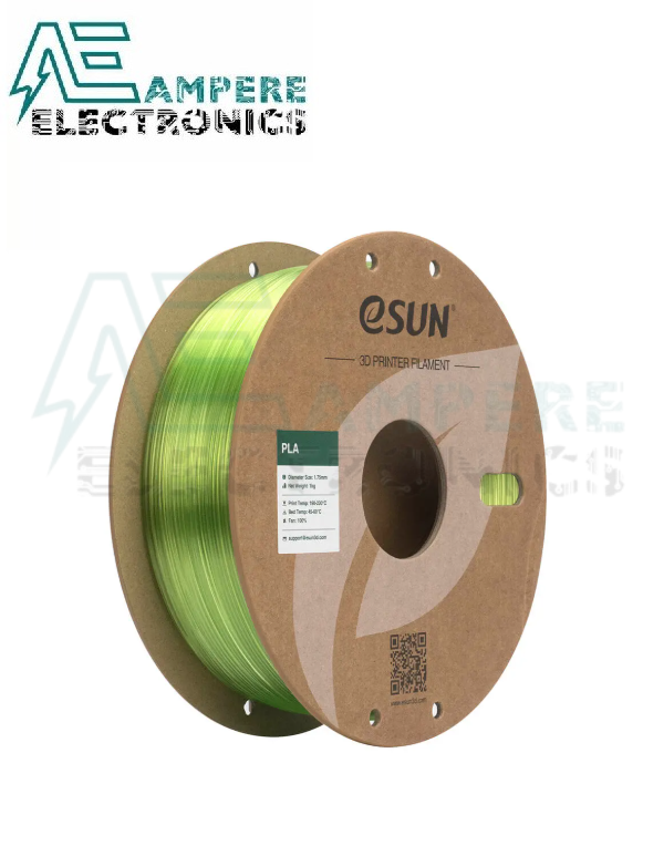 eSUN PLA-Clear filament ,1.75mm,Translucent Green ,1kg/roll