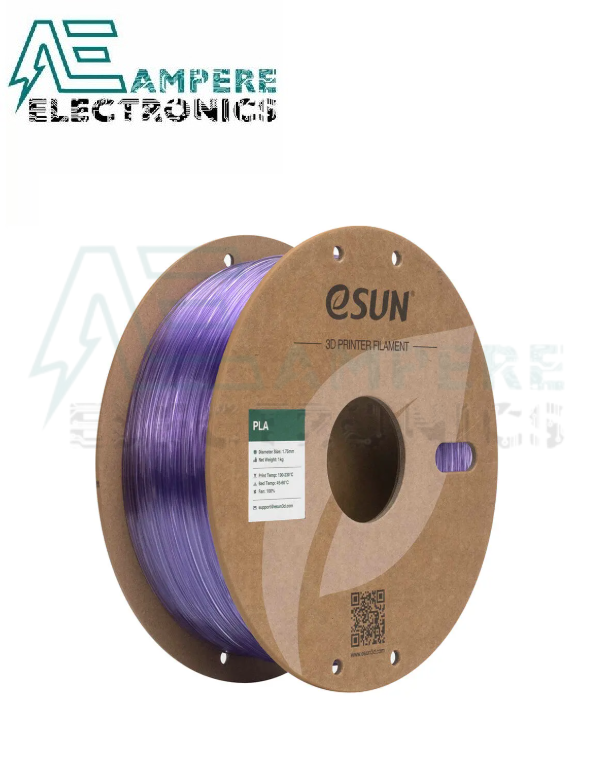 eSUN PLA-Clear filament ,1.75mm,Translucent Light Purple ,1kg/roll