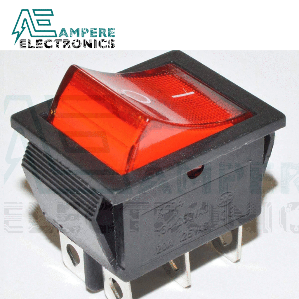 KCD4 ON/OFF Rocker Switch 6Pins 16A/250VAC with LED