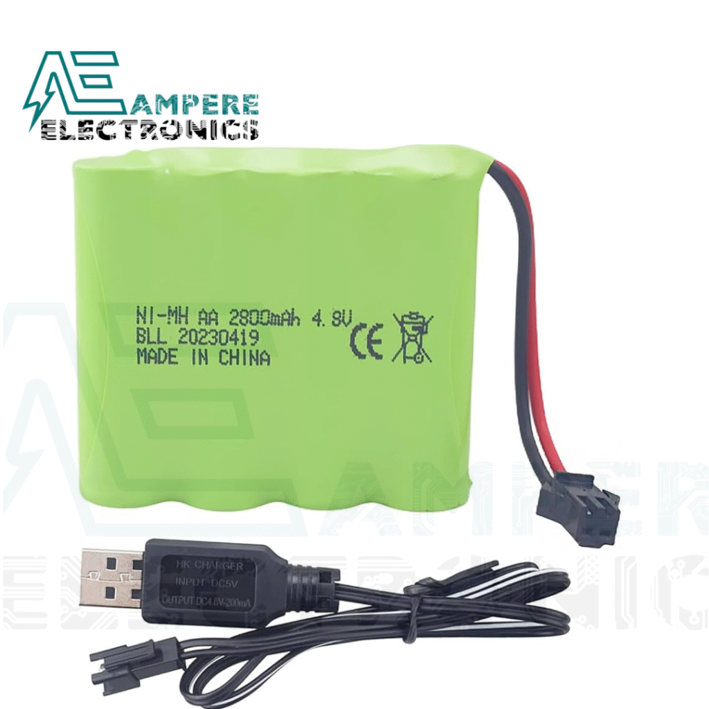 Rechargable Li-ion Battery AA 4.8V 2800mah + Charger USB Cable